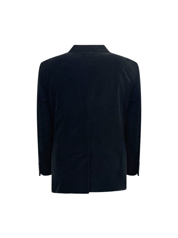 Black Velvet Minimalist Blazer - Image 2