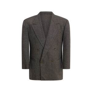 Double-Breasted Glen Plaid Vintage Blazer