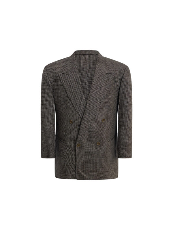 Double-Breasted Glen Plaid Vintage Blazer